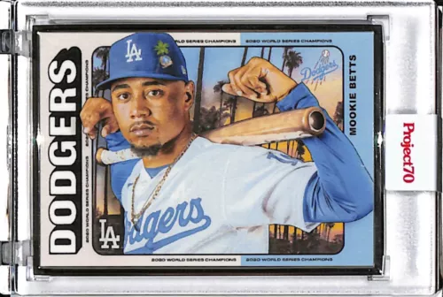 2021 TOPPS PROJECT 70 #268 MOOKIE BETTS by TYSON BECK P70 AP SILVER FRAME 51/51