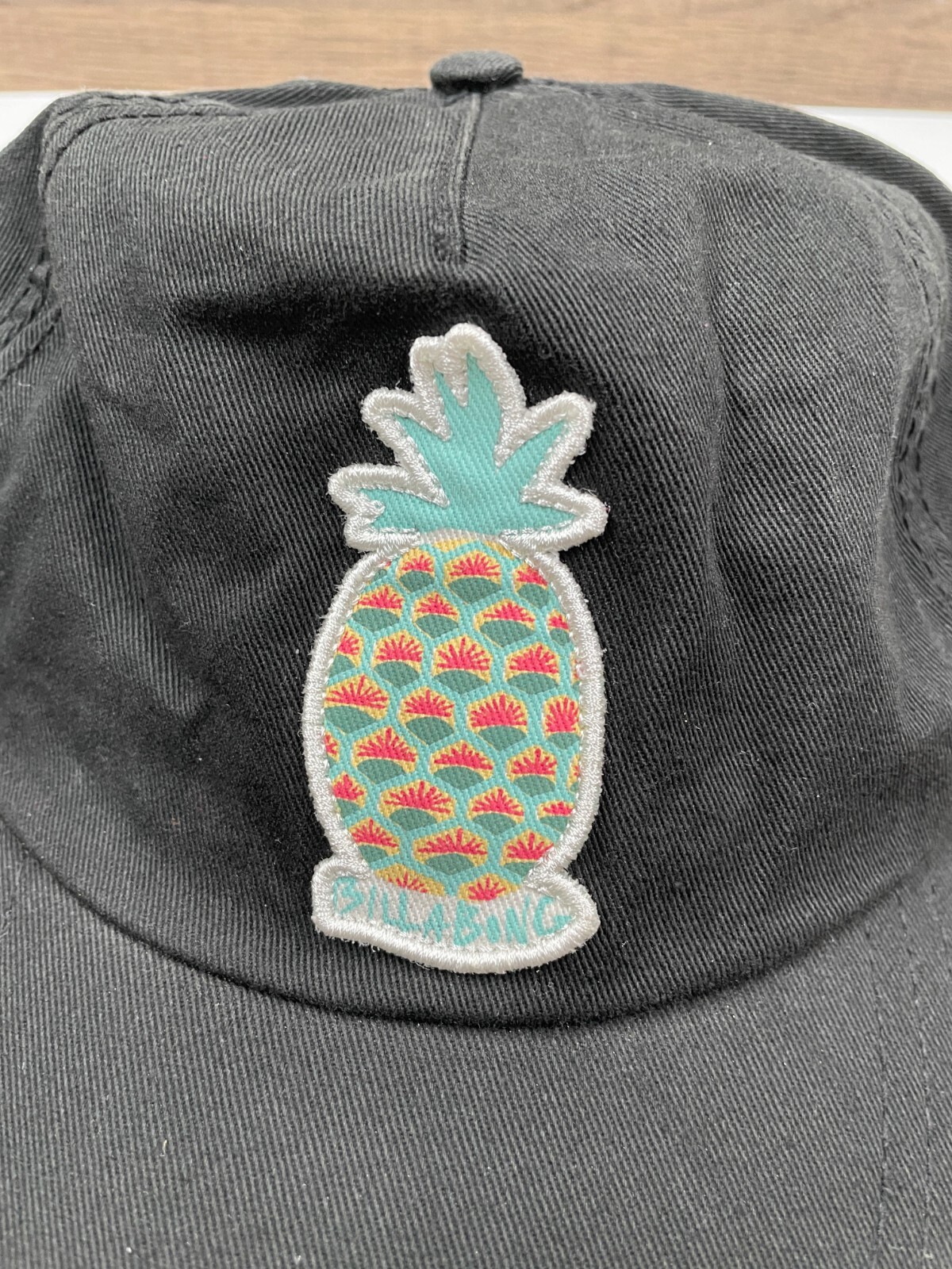 Billabong Pineapple Patch Logo Black Hat Cap Stra… - image 2