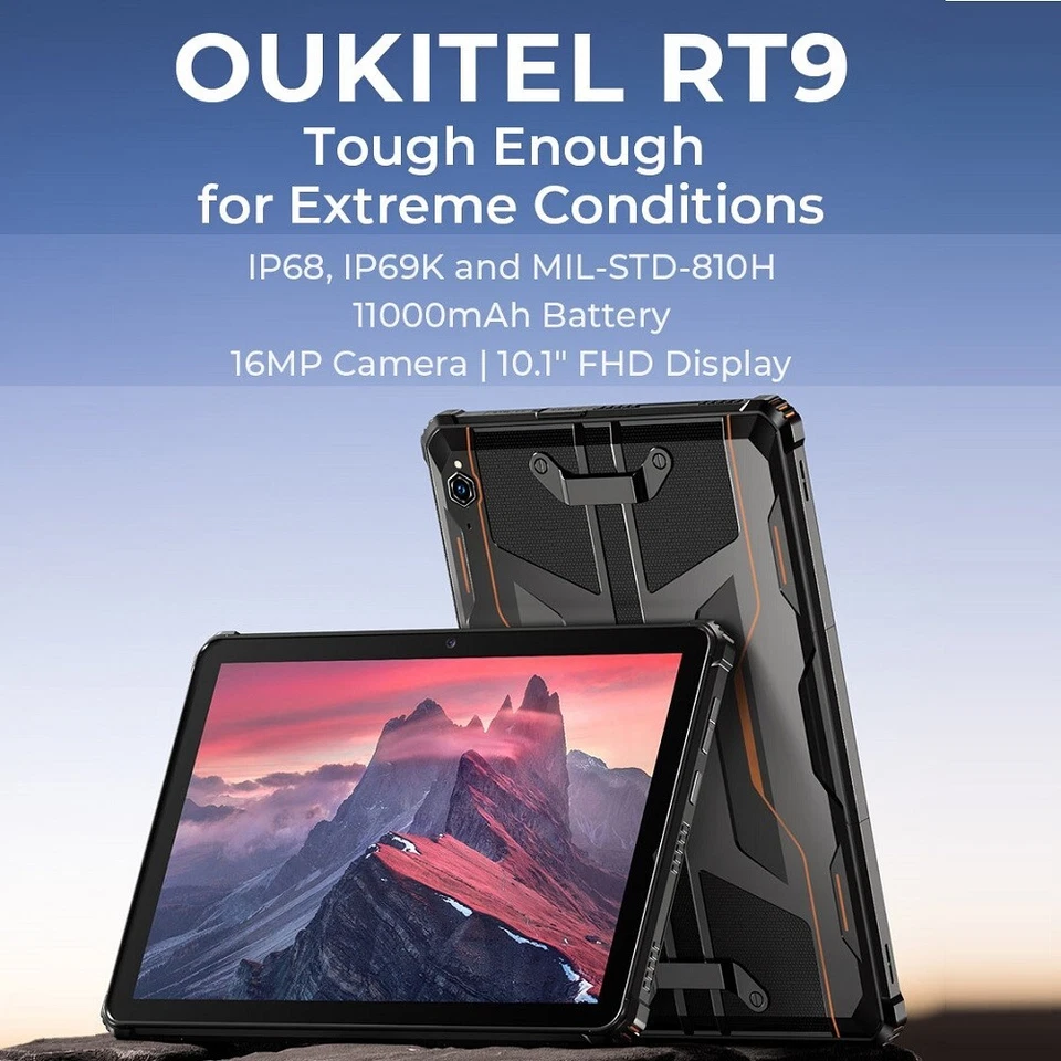 Oukitel RT9 Robust Tablets 24GB+256GB 10,1" Dual-Kamera Android 14 Tab 11000mAh - Bild 2 von 4