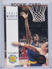 CHRIS WEBBER ROOKIE CARD 1993/94 Skybox Premium Basketball RC Warriors Kings