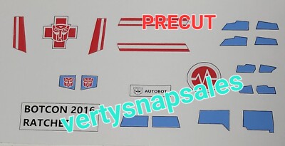 Transformers Repro Stickers Botcon 2016 RATCHET PRE CUT