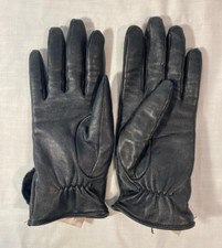 UGG Leather Gloves Women's Black Cashmere Lined Insulated - Size L