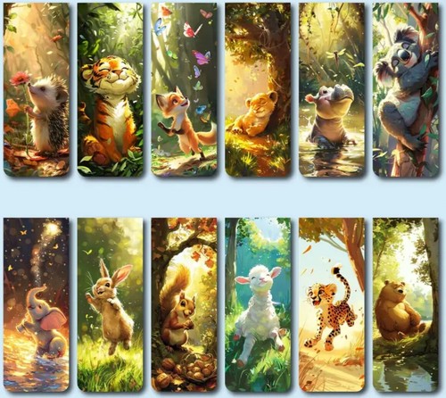 Set Of 4 Magnetic Bookmarks Various Designs And Styles - Picture 24 of 30
