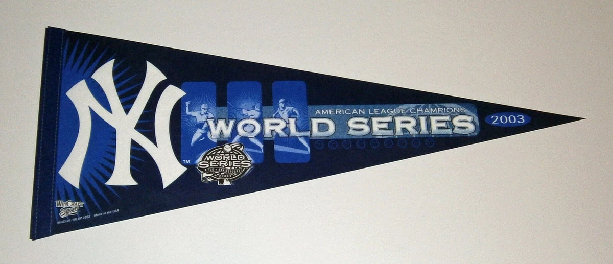 Fanion World Series 2003 Florida Marlins Vs New York Yankees - 12x29 Pouces - MLB Vintage