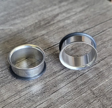 Pair Single Flare Surgical Steel Tunnels Gauges Ear Stretching Plugs Earrings