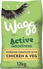 Wagg Active Goodness Dry Adult Dog Food Chicken & Veg 12kg | For Active Working 2.17 per kilo