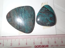 Turquoise Stone Flat Free Form Cabochon  117.5 Carat 2 pieces 23.5 gram Lot A