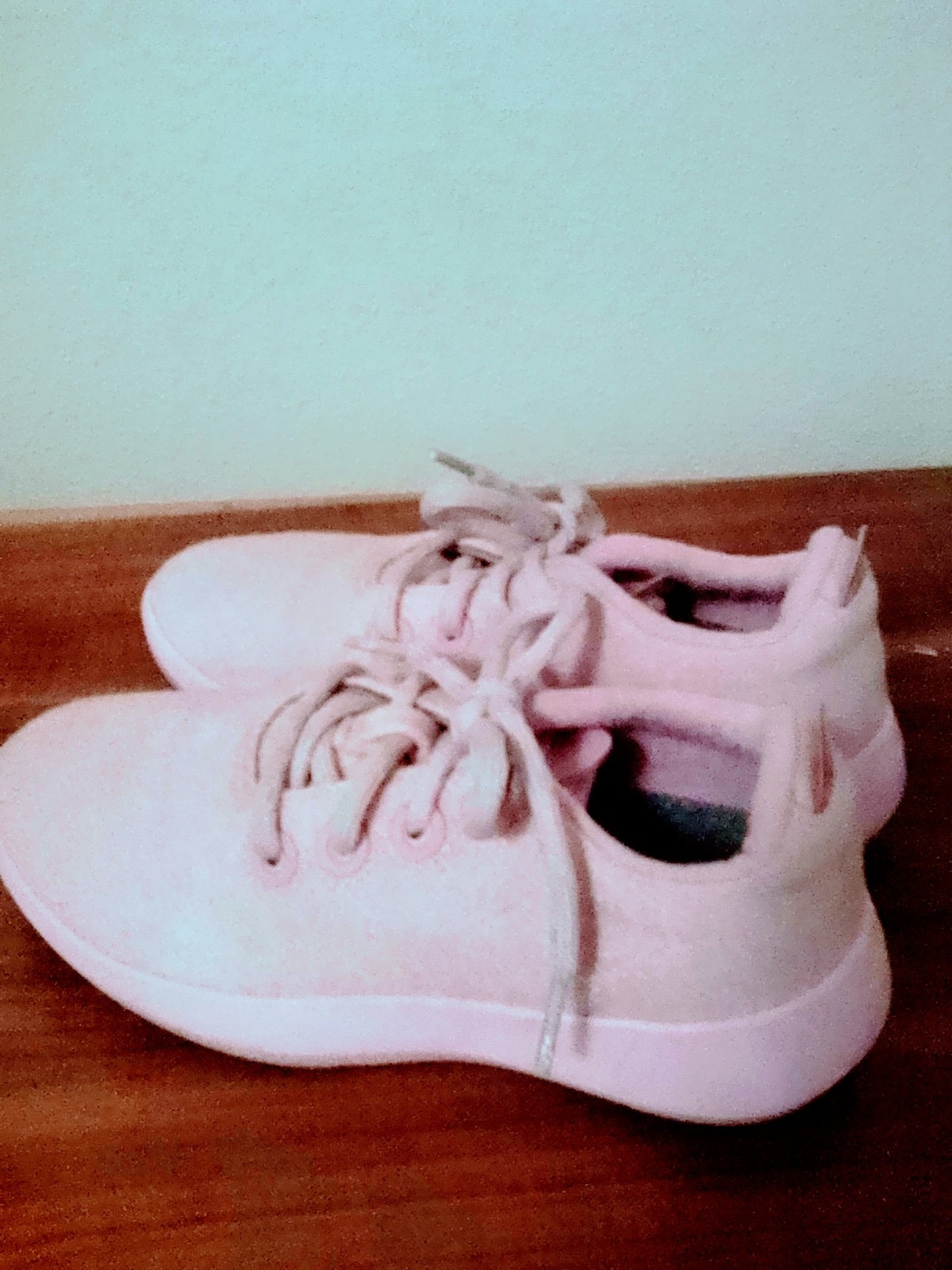 SAOLA Sneakers sportive Allbirds donna taglia 5 stringate suola gomma lana merino rosa