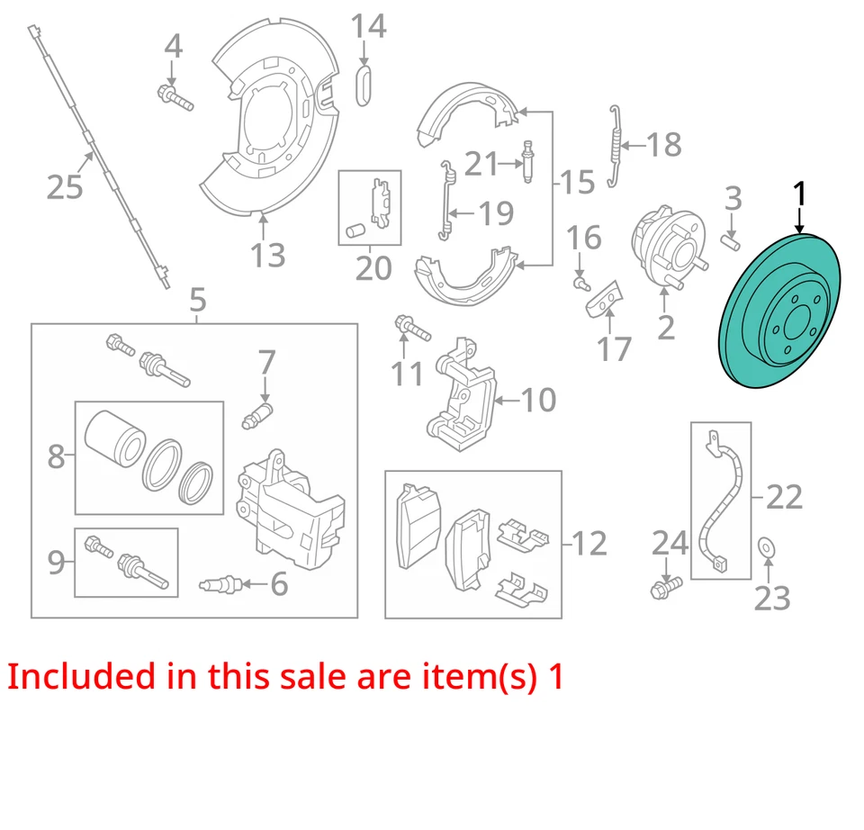 Задний ротор от 2010 Chrysler 300 5845639 - Изображение 3 из 4