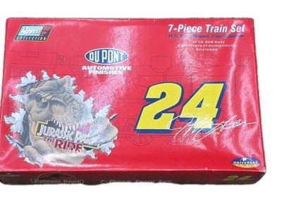 Revell Collection Jurassic Park the Ride Jeff Gordon #24 7pc Train Set, 1977 COA