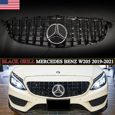 Front Grille Grill Wled Emblem For Mercedes Benz 2019-2021 W205 C300 C200 C43 Front Grille Grill Wled Emblem For Mercedes Benz 2019-2021 W205 C300 C200 C43