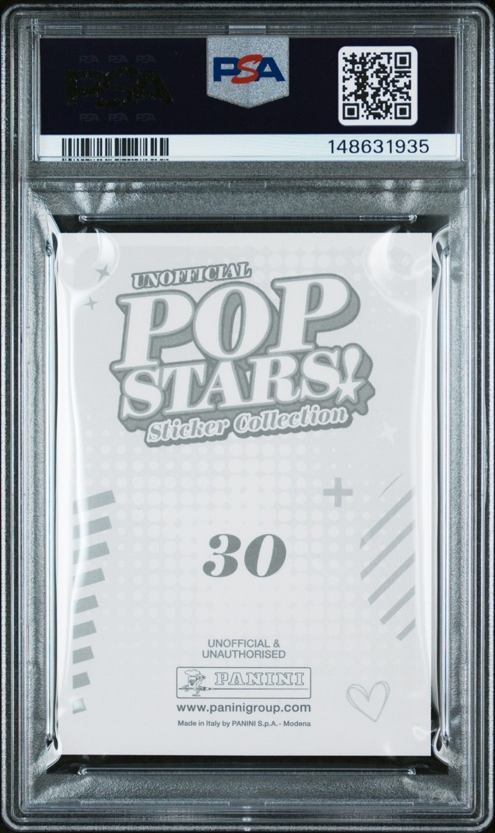 Taylor Swift 2025 Panini Pop Stars! Stickers #30 Silver Foil PSA 9