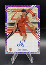 2026 Topps Chrome Basketball Yang Hansen Auto RC Purple Refractor SP 41/75