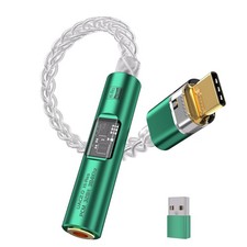 BZINK USB Type-C to 3.5mm Headphones Audio Jack Adapter, Hi-Res DAC Green