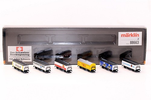 Märklin mini club/Spur Z 88663 6-tlg. Schweizer Bierwagenzug - Limitiert 200 Stk | Condition: Gebraucht