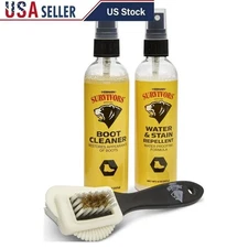 Boot Care Kit Waterproof Cleaner Brush Protects Leather Suede Nubuck Stains Dirt