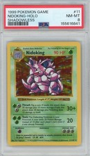VINTAGE POKEMON 1999 - Nidoking 11/102 Base Set (Shadowless) Holo - PSA 8