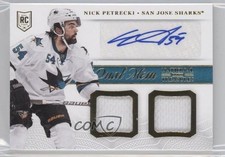 2013 Panini National Treasures Dual Memorabilia Nicholas Petrecki Nick Auto 6ja