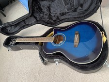 ESP XAC Acoustic Electric Guitar Blue Sunburst Cutaway w/ Hardshell Case
