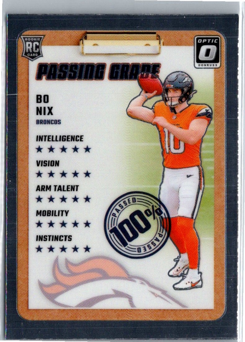 2024 Donruss Optic #3 Bo Nix Passing Grade