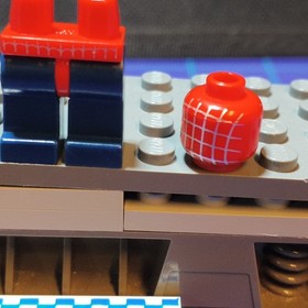 Lego Spider-Man 2004 minifigure Tobey Maguire Head And Leg Pre-owned Authentic