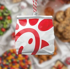 Chick-fil-A Original Chicken Sandwich Bag Holiday Ornament 2024 LIMITED EDITION