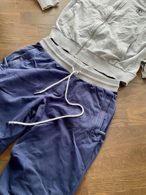 Bikkembergs Herren Trainingsanzug 2-teilig Hoodie-Jacke & Hose grau/blau M