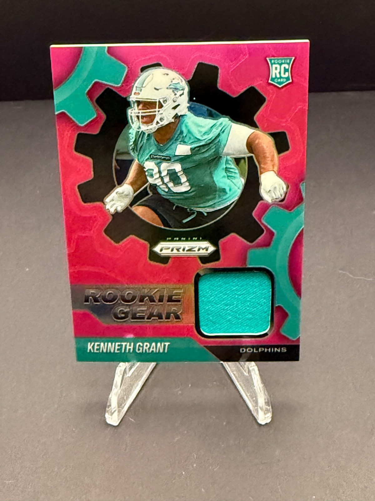 2025 Panini Prizm - Rookie Gear #RGR-KGT Kenneth Grant Pink Prizm