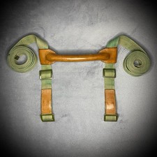 Military Leather Carry Handle with Two Straps - Polish Army Surplus - Bushcraft