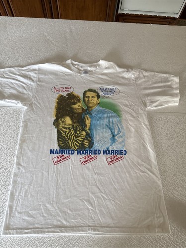 Vintage 1993 Married With Children Distressed T-shirt Large - Picture 2 of 11