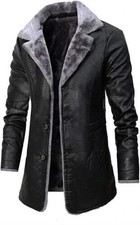 Herren B3 Lammfell Lederjacke RAF Bomber Winter Mantel Lammleder Fliegerjacke