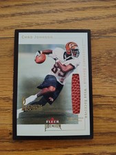 2001 fleer premium rookies game used football /2001 chad johnson #205 rare$$