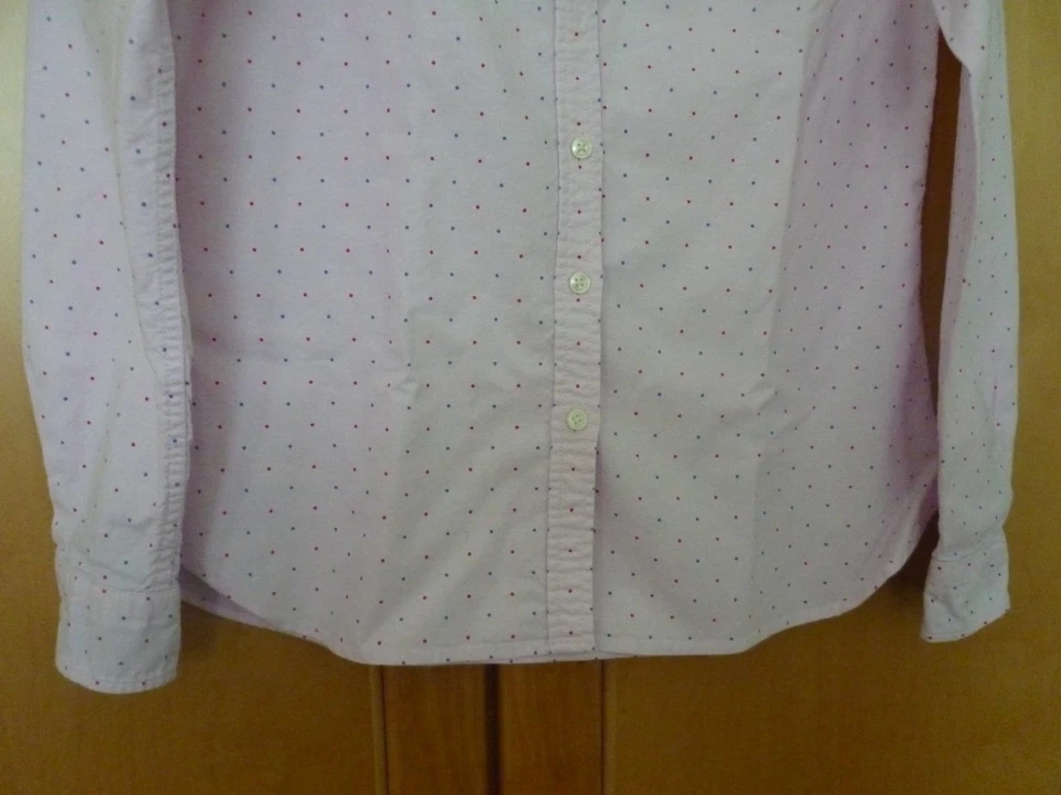 Damenbluse Gr. 36 (Maße s. unten) v. Springfield, rosa m. Punkten - Bild 4 von 4