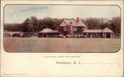 Boat House Roger Williams Park Providence RI vintage PMC UDB postcard t141