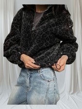 Damen Panther Fleece schwarz - Half Zip warm ...
