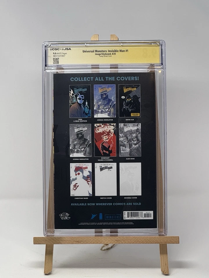 Universal Monsters: Invisible Man #1 CGC 9.8 signed Skottie Young Variant 2025 - Image 2 of 2
