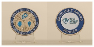 Time Warner Cable Spotlight Award Winner Challenge Coin  3#F