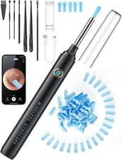 Black, 1080P HD Otoscope Ear Cleaner, Ear Wax Removal Tool Camera