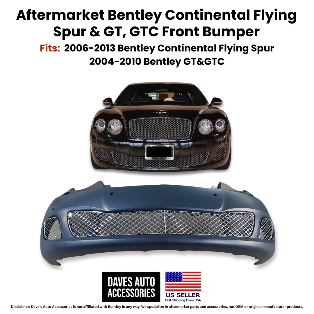 2004–2010 Bentley Continental GT GTC Aftermarket OE Style Facelift Front Bumper