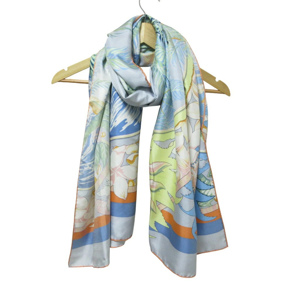 Hermes Aloha Rectangular Silk Scarf Large Stole L… - image 1