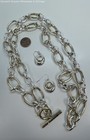 Liz Claiborne Two Tone Chain Toggle Necklace & Drop Earrings Set 120.1g — photo 8