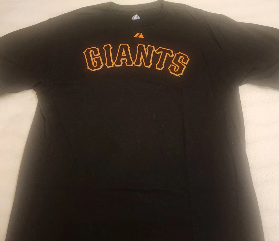 Camiseta deportiva negra #55 para hombre XL majestuosa SF de los Gigantes de San Francisco Tim Lincecum Foto 2 de 4