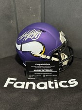2025 Fanatics UW Autographed ADRIAN PETERSON Mini Helmet 🔥 VIKINGS LEGEND