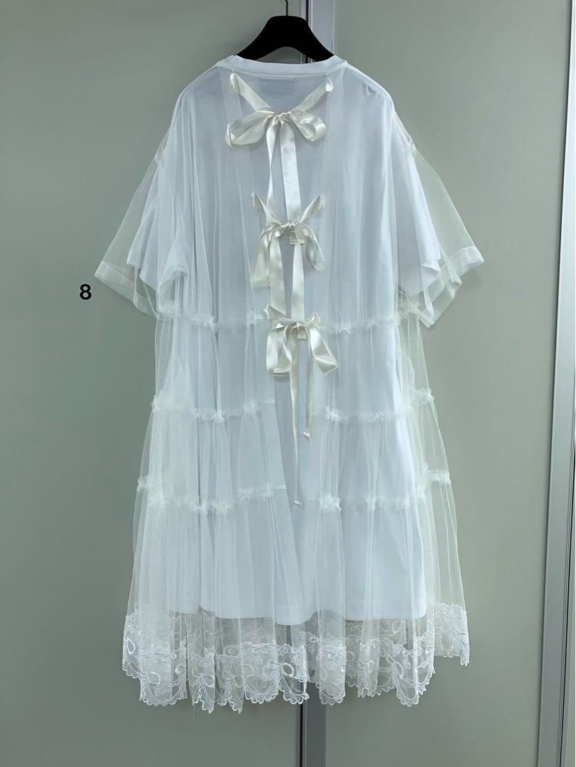 〓Simone Rocha〓Tiered Tulle Overlay Dress Authentic Simone Rocha Tiered Tulle Overlay Dress White from