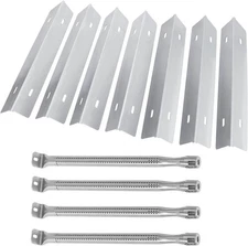 Stainless Steel Heat Plates and Silver -for Napoleon Rogue Series 4-Pack 