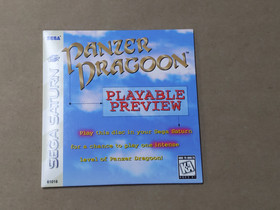 Panzer Dragoon Playable Preview Sega Saturn Complete in Box