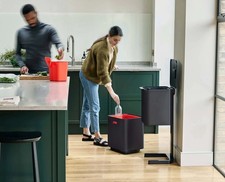 JosephJoseph Totem Max 60L Recycling Bin Black Kitchen Waste System Design Pro