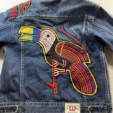 Gap Kids Denim Trucker Jacket Youth XS 4-5 Blue Jean Button Front Pockets