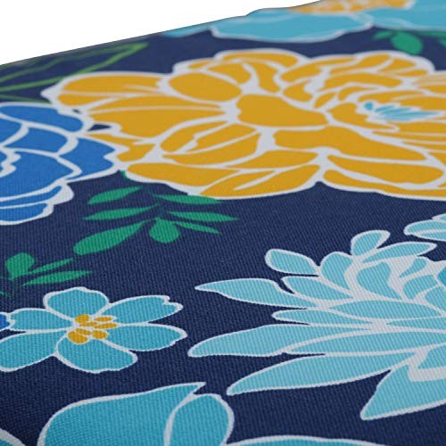 Reversible Floral Stripe Indoor/Outdoor Round Corner Chair Seat Cushion with ... - Picture 10 of 10