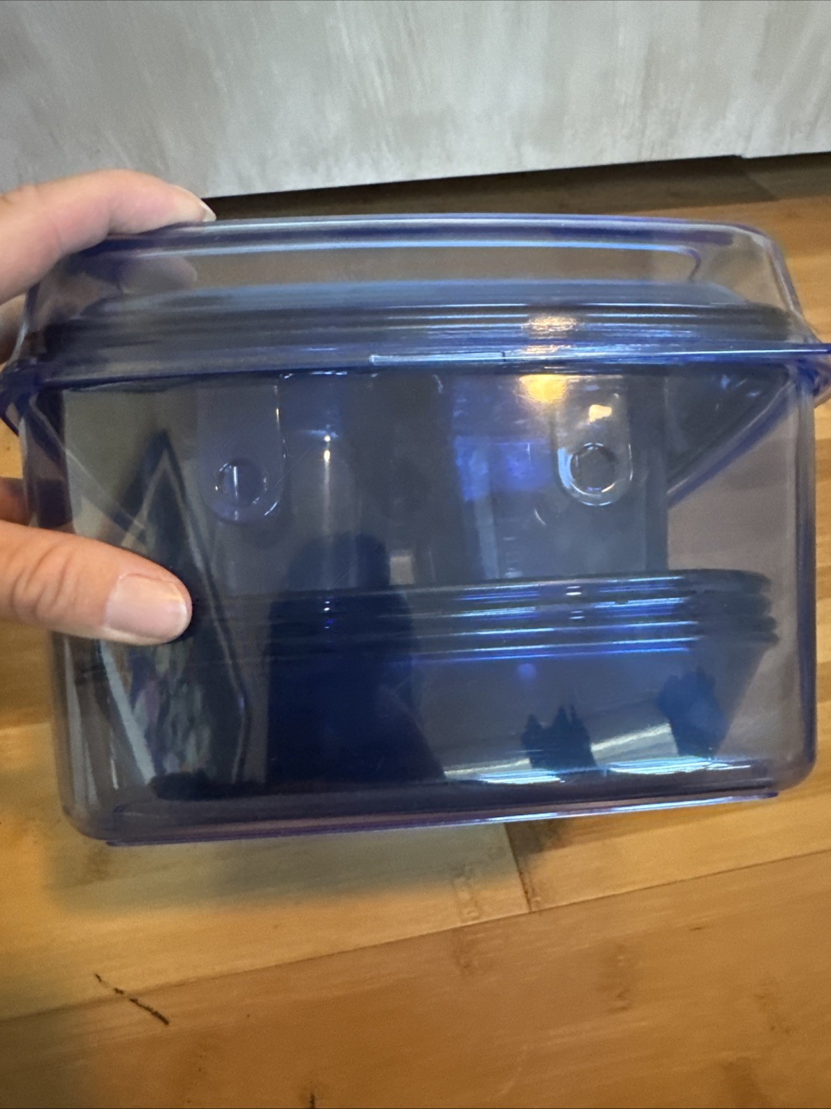 GSI Outdoors Modular Table Set for 4 Plates, Bowls Cups in Packable Case Blue-R6